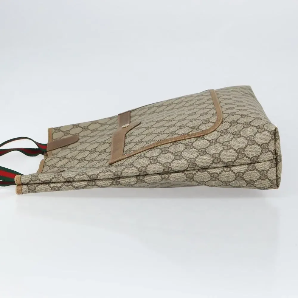 Gucci GG Supreme Web Tote Bag Beige
